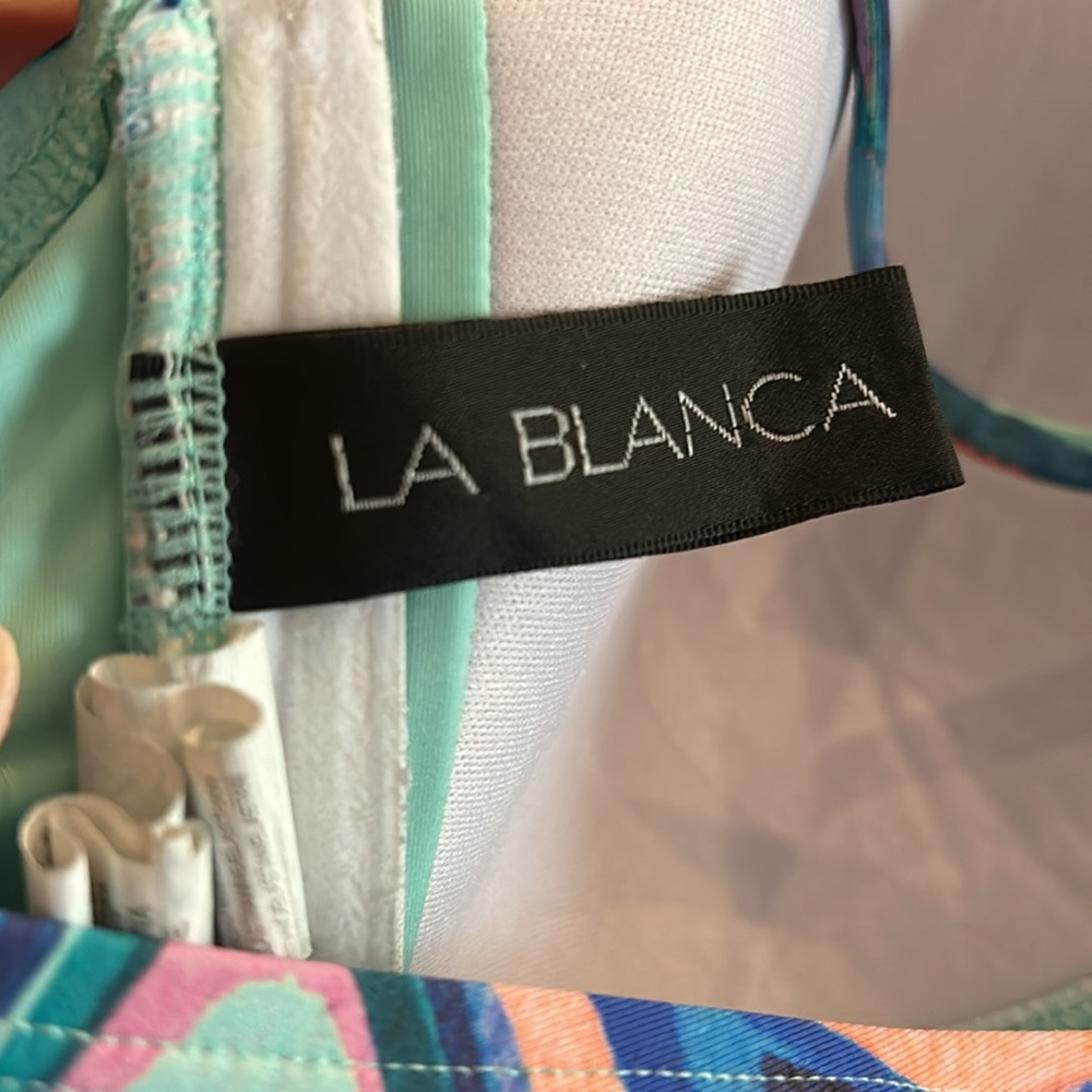 La Blanca colorful one piece swimsuit size 12 - Picture 5 of 6